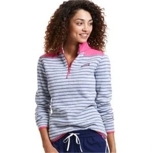 Vineyard Vines Fleece Lined Pink Stripe Shep Shirt M